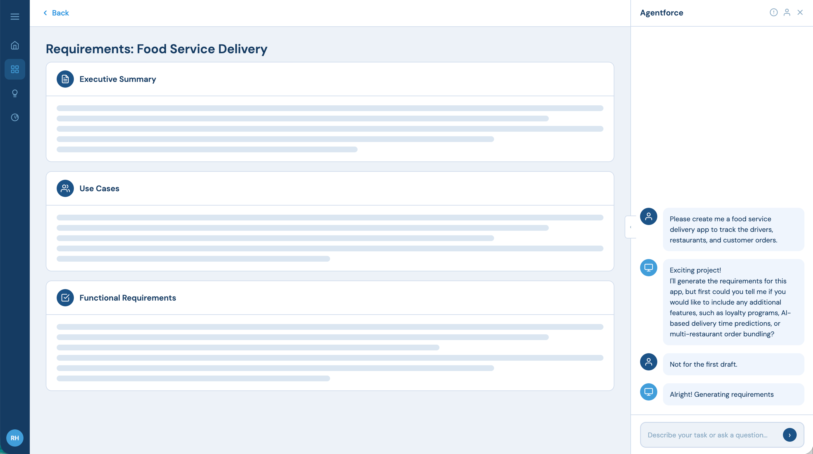 View and refine generated Requirements